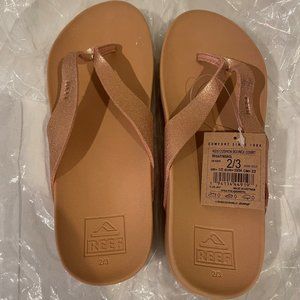Reef Kids Cushion Court Flip Flops Size 2/3